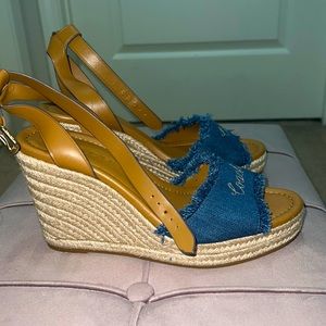 Coach denim heels